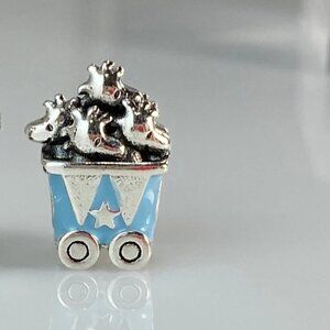 Sterling Silver Peanuts Woodstock Wagon Charm